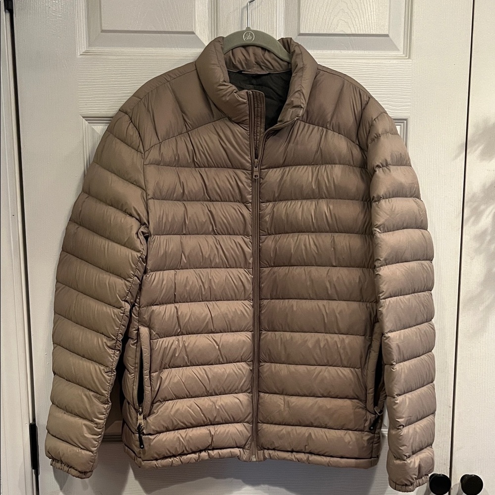 Men's Classic Tan Puffer Jacket